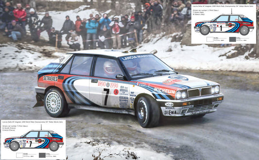LANCIA DELTA HF INTEGRALE MONTE CARLO 1990 VERSION N.1 OR N.7 KIT 1:24 - Italeri - IT3658