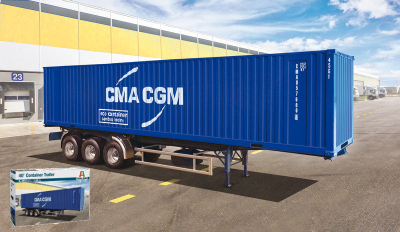 CONTAINER TRAILER 40 FEET KIT 1:24 - Italeri - IT3951