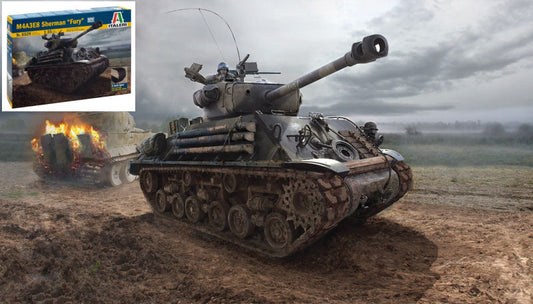 CARRO M4A3E8 SHERMAN "FURY" KIT 1:35 - Italeri - IT6529