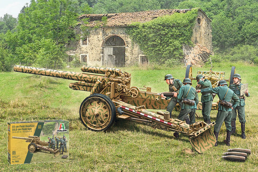 15 cm FIELD HOWITZER 10,5 cm FIELD GUN KIT 1:72 - Italeri - IT7082
