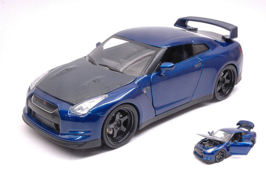 BRIAN'S NISSAN GT-R 2009 FAST & FURIOUS 7 BLUE 1:24 - Jada Toys - JADA97036