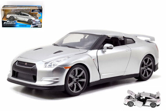 BRIAN'S NISSAN GT-R 35 2009 FAST & FURIOUS 7 SILVER 1:24 - Jada Toys - JADA97212
