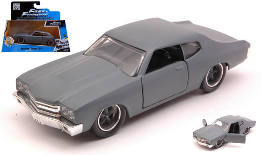 DOM S CHEVY CHEVELLE SS 1970 GREY FAST & FURIOUS 1:32 - Jada Toys - JADA97379