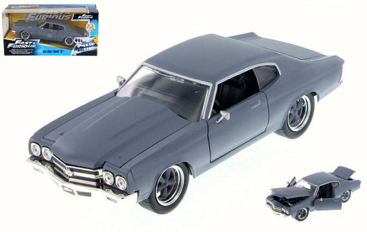 DOM CHEVY CHEVELLE SS FAST & FURIOUS GREY 1:24 - Jada Toys - JADA97835