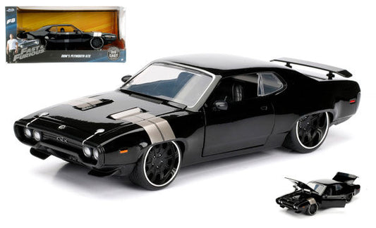 DOM'S PLYMOUTH GTX "FAST & FURIOUS 8" BLACK 1:24 - Jada Toys - JADA98292