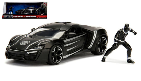 BLACK PANTHER W/LYKAN HYPERSPORT 1:24 - Jada Toys - JADA99723