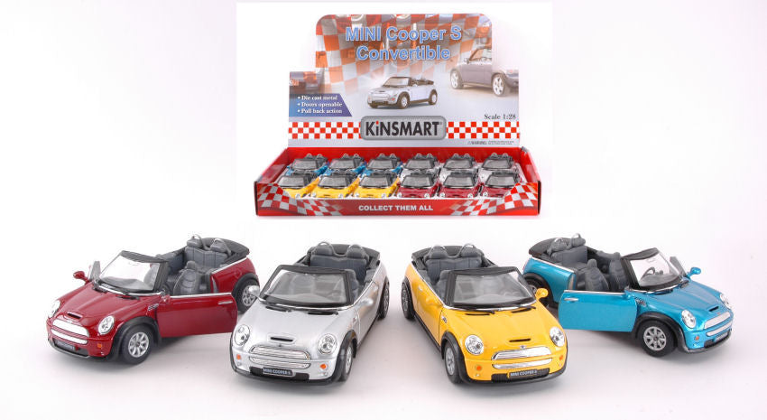 MINI COOPER S CONVERTIBLE cm 12,5 1:28 - Kinsmart - KT5089