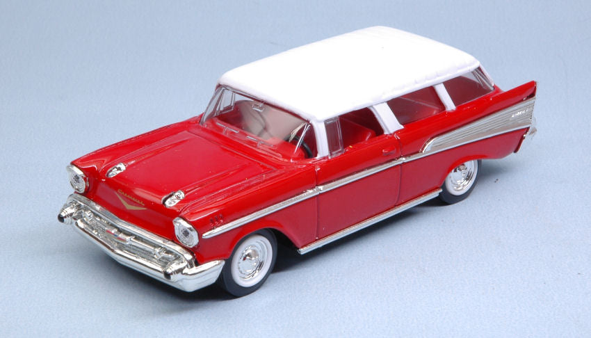 CHEVROLET NOMAD 1957 RED W/WHITE ROOF 1:43 - Lucky Die Cast - LDC94203R