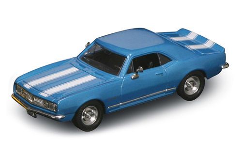 CHEVROLET CAMARO Z-28 1967 BLUE W/WHITE STRIPES 1:43 - Lucky Die Cast - LDC94216B