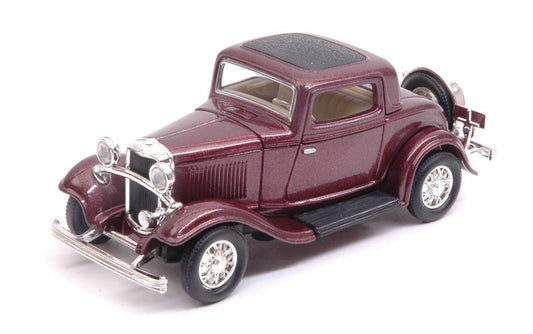 FORD 3-WINDOW COUPE  1932 BURGUNDY 1:43 - Lucky Die Cast - LDC94231BG