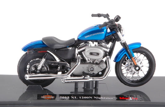 HARLEY DAVIDSON XL 1200N NIGHTSTER 2012 BLUE 1:18 - Maisto - MI18861