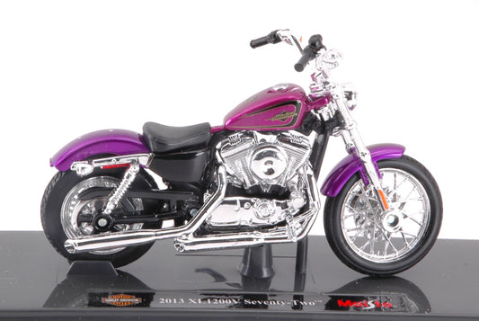 HARLEY DAVIDSON XL 1200V SEVENTY-TWO 2013 PURPLE 1:18 - Maisto - MI18864