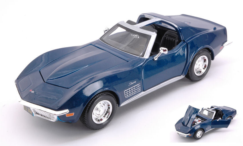 CHEVROLET CORVETTE 1970 METALLIC BLUE 1:24 - Maisto - MI31202B