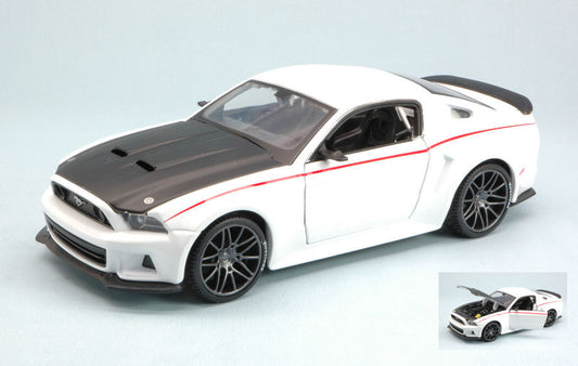 FORD MUSTANG STREET RACER 2014 WHITE/BLACK 1:24 - Maisto - MI31506W