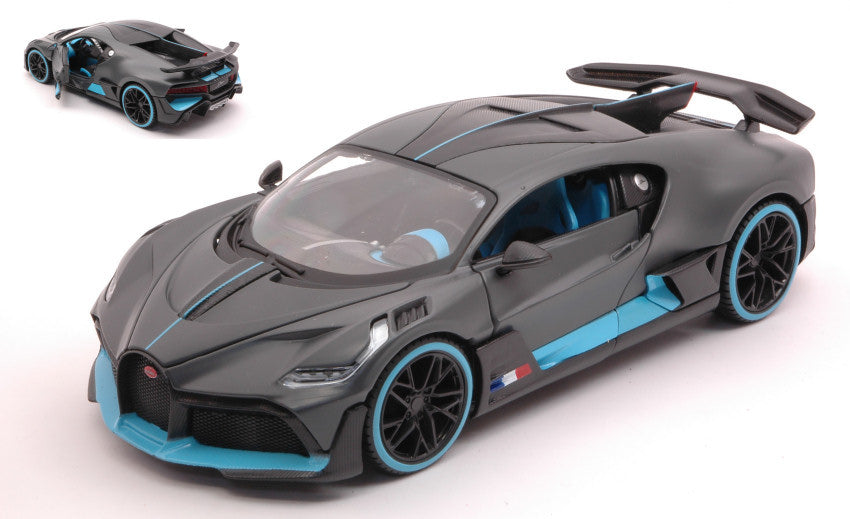 BUGATTI DIVO MATT GREY/MATT LIGHT BLUE 1:24 - Maisto - MI31526