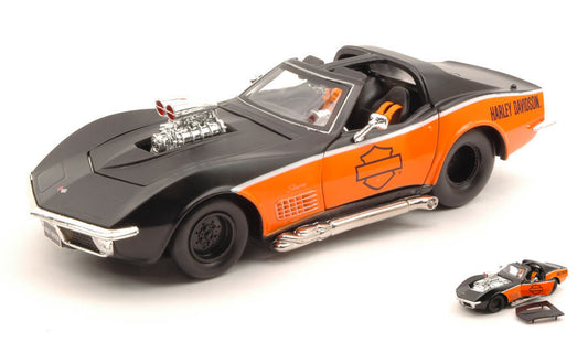 CHEVROLET CORVETTE 1970 HARLEY DAVIDSON 1:24 - Maisto - MI32193