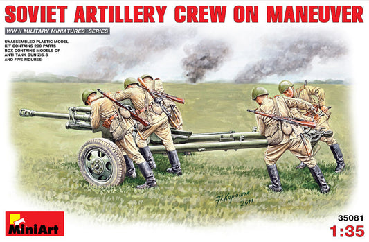 SOVIET ARTILLERY CREW ON MANEUVER KIT 1:35 - Miniart - MIN35081