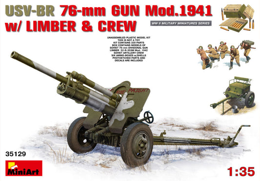 USV-BR 76mm GUN MOD.1941 KIT 1:35 - Miniart - MIN35129