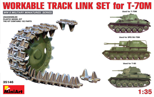 WORKABLE TRACK LINK SET FOR T-70M LIGHT TANK KIT 1:35 - Miniart - MIN35146