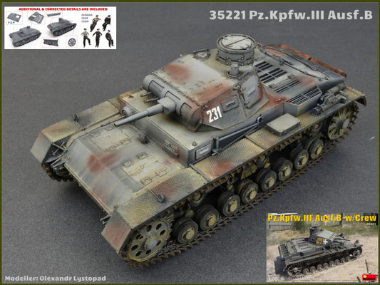 PZ.KPFW.III AUSF.B W/CREW KIT 1:35 - Miniart - MIN35221