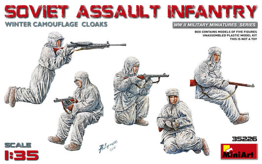 SOVIET ASSAULT INFANTRY WINTER CAMOUFLAGE CLOAKS KIT 1:35 - Miniart - MIN35226