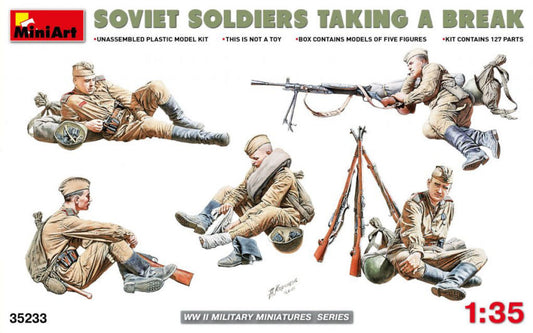 SOVIET SOLDIERS TAKING A BREAK KIT 1:35 - Miniart - MIN35233