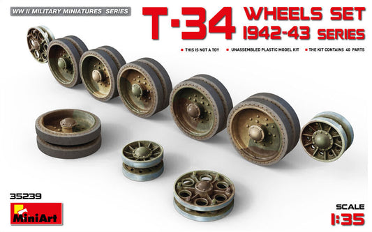 T-34 WHEELS SET 1942-43 SERIES  KIT 1:35 - Miniart - MIN35239