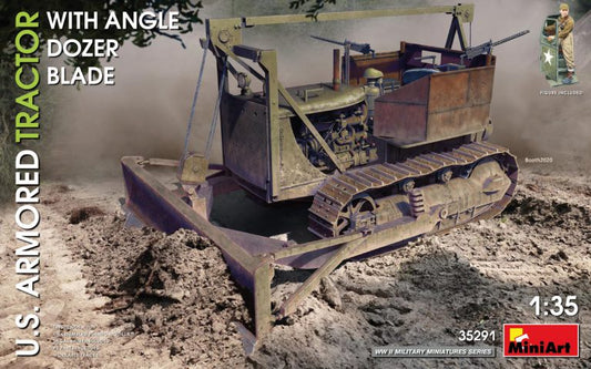 U.S.ARMORED TRACTOR WITH ANGLE DOZER BLADE KIT 1:35 - Miniart - MIN35291