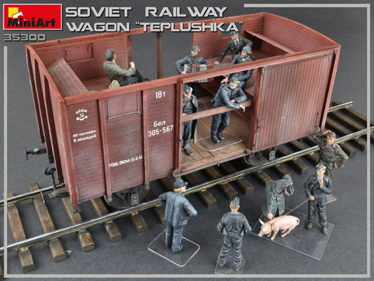 SOVIET RAILWAY WAGON TEPLUSHKA KIT 1:35 - Miniart - MIN35300