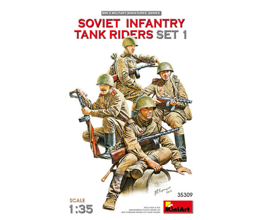 SOVIET INFANTRY TANK RIDERS SET 1 KIT 1:35 - Miniart - MIN35309