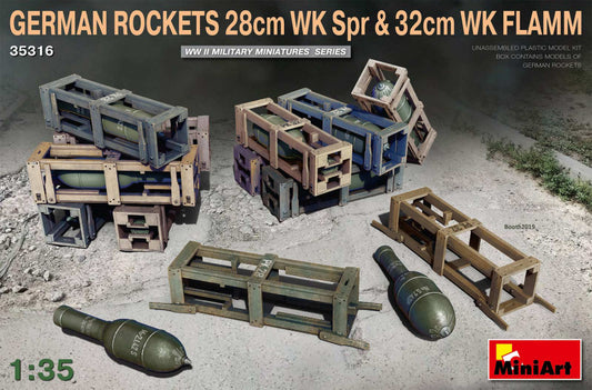 GERMAN ROCKETS 28 cm WK SPR & 32 cm WK FLAMM KIT 1:35 - Miniart - MIN35316