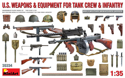 U.S. WEAPONS & EQUIPMENT FOR TANK CREW & INFANTRY KIT 1:35 - Miniart - MIN35334