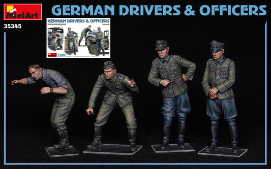 GERMAN DRIVERS & OFFICERS KIT 1:35 - Miniart - MIN35345