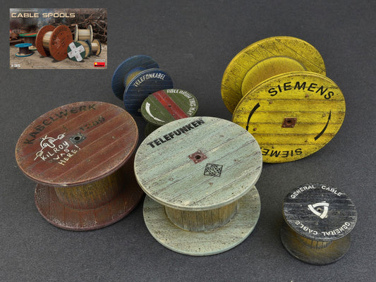CABBLE SPOOLS KIT 1:35 - Miniart - MIN35583