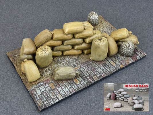HESSIAN BAGS (SAND, CEMENT, VEGETABLES ETC.) KIT 1:35 - Miniart - MIN35586