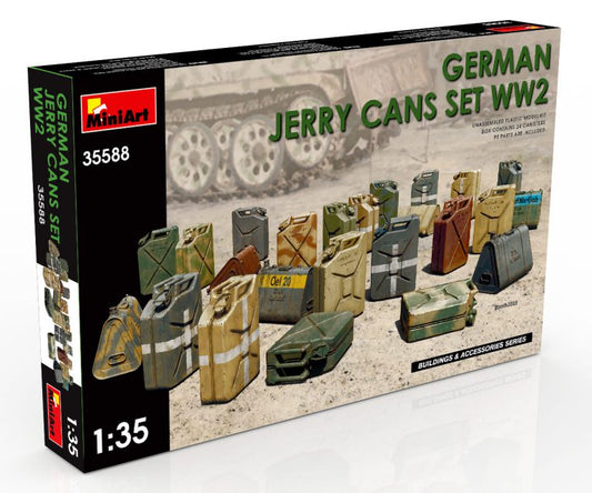 GERMAN JERRY CANS SET WWII KIT 1:35 - Miniart - MIN35588