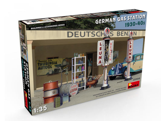GERMAN GAS STATION 1930-40s KIT 1:35 - Miniart - MIN35598