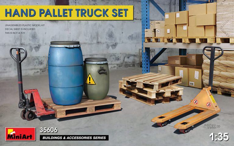 HAND PALLET TRUCK SET KIT 1:35 - Miniart - MIN35606