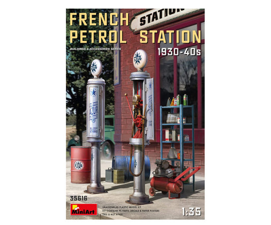 FRENCH PETROL STATION 1930-40S KIT 1:35 - Miniart - MIN35616