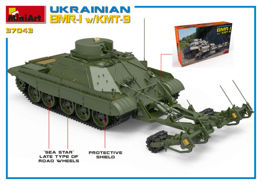 UKRAINIAN BMR-1 W/KMT-9 KIT 1:35 - Miniart - MIN37043