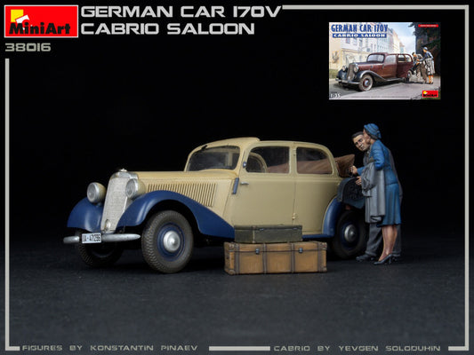 GERMAN CAR 170V CABRIO SALOON KIT 1:35 - Miniart - MIN38016