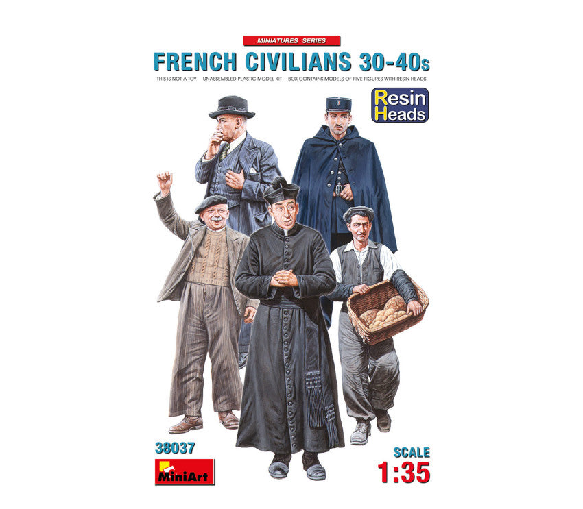 FRENCH CIVILIANS 30-40s KIT 1:35 - Miniart - MIN38037