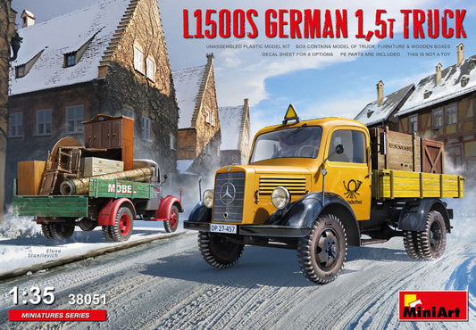 L1500S GERMAN 1,5T TRUCK KIT 1:35 - Miniart - MIN38051