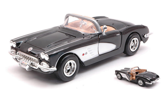 CHEVROLET CORVETTE 1959 BLACK 1:24 - MotorMax - MTM73216BK