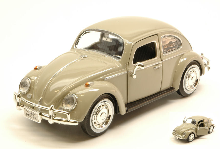 VW BEETLE 1966 BEIGE 1:24 - MotorMax - MTM73223BE