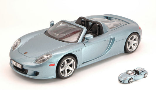 PORSCHE CARRERA GT 2003 SILVERBLUE 1:24 - MotorMax - MTM73305SL