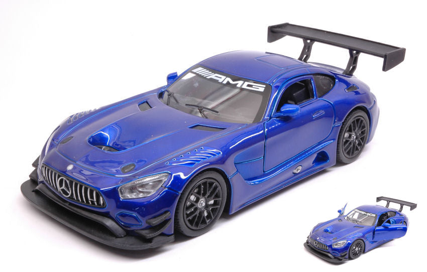 MERCEDES GT3 AMG 2016 METALLIC BLUE 1:24 - MotorMax - MTM73386BL