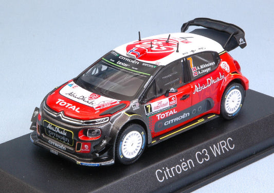 CITROEN C3 WRC N.7 9th POLAND RALLY 2017 A.MIKKELSEN-A.JAEGER 1:43 - Norev - NV155363