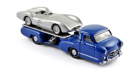 MERCEDES REENNTRANSPORTER + W196 1:64 - Norev - NV311000