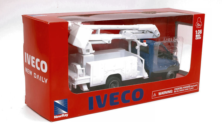 IVECO DAILY CESTELLO BLU 1:36 - New Ray - NY15873M